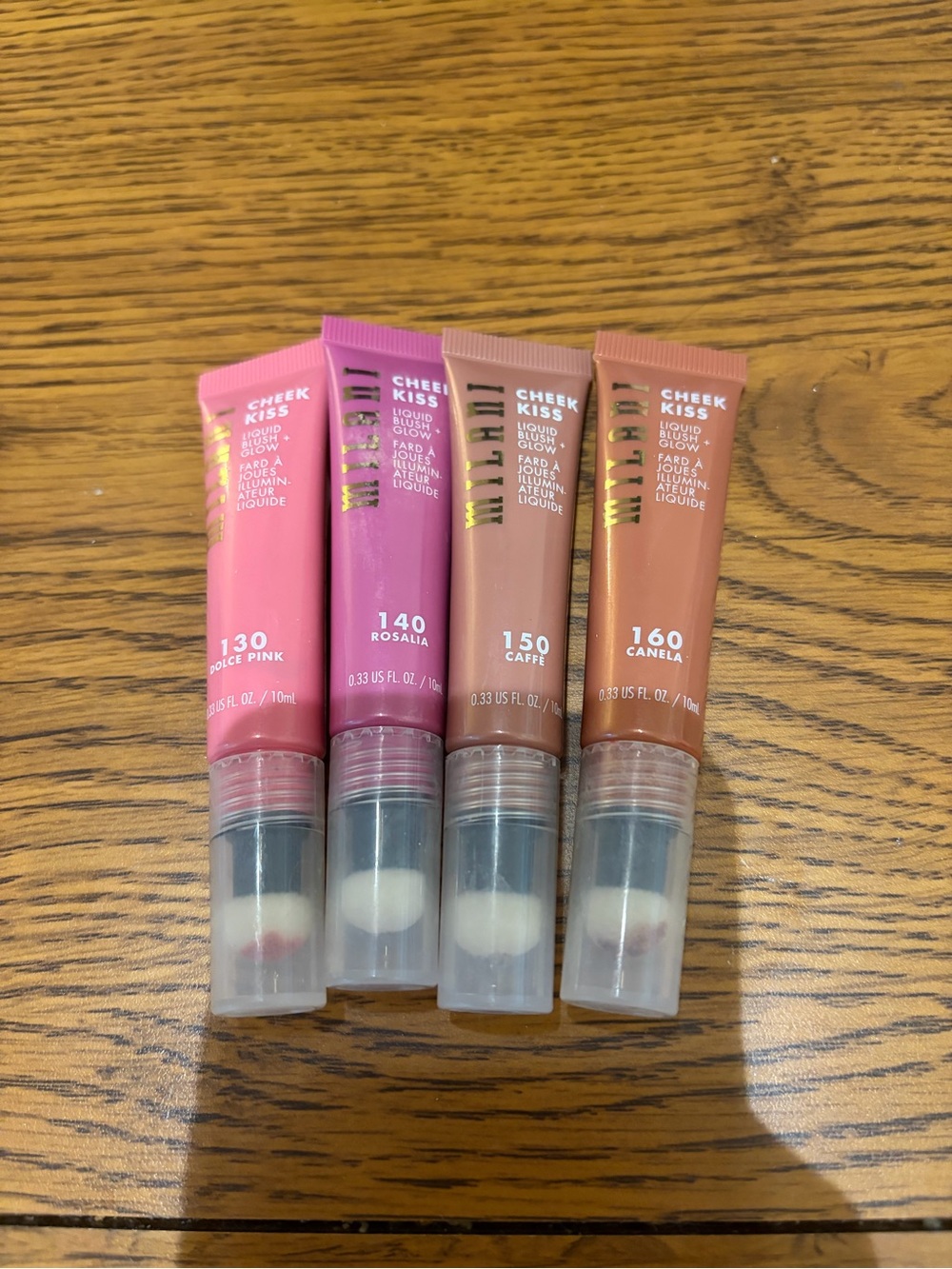 4 MILANI CHEEK KISS Liquid BLUSH & Glow: Dolce Pink, Rosalia, Caffe, Canela